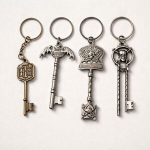 Disney Vintage-Inspired Metal Keychains, Like New! Rare